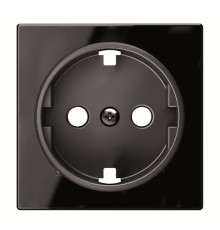Центральна плата розетки ABB серія Sky 2CLA858800A2501 8588 CN із заземленням чорне скло
