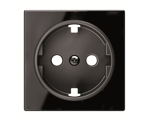 Центральна плата розетки ABB серія Sky 2CLA858800A2501 8588 CN із заземленням чорне скло