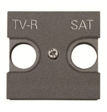 Центральна плата TV-R SAT розетки ABB Zenit 2CLA225010N1801 N2250.1 AN (антрацит)