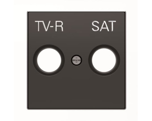 Центральна плата TV/R+SAT розетки ABB серія Sky 2CLA855010A1501 8550.1 NS чорний оксамит