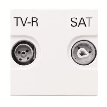 TV-R SAT розетка ABB Zenit 2CLA225130N1101 N2251.3 BL (білий) · ABB · uk/tv-r-sat-rozetka-abb-zenit-2cla225130n1101-n22513-bl-bilij