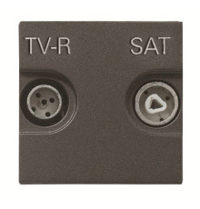 TV-R SAT розетка ABB Zenit 2CLA225130N1801 N2251.3 AN (антрацит)