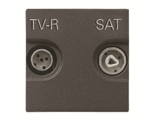 TV-R SAT розетка ABB Zenit 2CLA225130N1801 N2251.3 AN (антрацит)