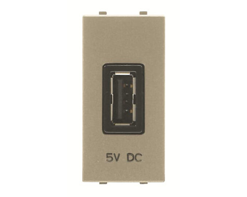USB розетка ABB Zenit 2CLA218500N1901 N2185 CV 750 мА 1М (шампань)