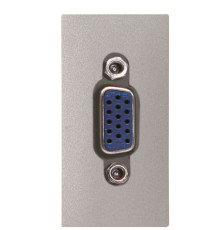 VGA розетка ABB Zenit 2CLA215550N1301 N2155.5 PL 1М (срібло)