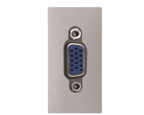 VGA розетка ABB Zenit 2CLA215550N1301 N2155.5 PL 1М (срібло)