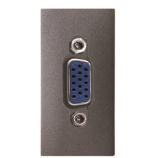 VGA розетка ABB Zenit 2CLA215550N1801 N2155.5 AN 1М (антрацит)