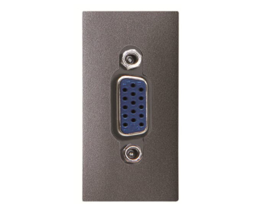 VGA розетка ABB Zenit 2CLA215550N1801 N2155.5 AN 1М (антрацит)