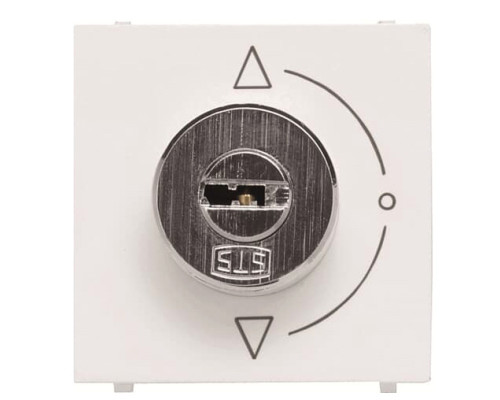 Вимикач ABB Zenit 2CLA225300N1101 N2253 BL з ключем з фіксацією на 2 положення (білий)