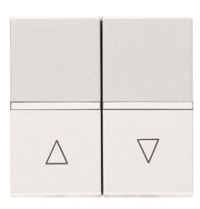 Вимикач жалюзі з фіксацією ABB Zenit 2CLA224410N1101 N2244.1 BL (білий)