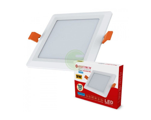 Світильник світлодіодний вбудований Electrum QUADRO M-9 9W 4000К квадр. B-LD-1960