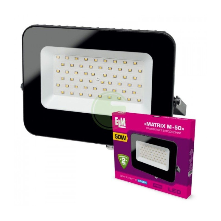 Прожектор світлодіодний ELM Matrix-50-41 50W 6500К 26-0037 · ELM · uk/prozhektor-svitlodiodnyj-elm-matrix-50-41-50w-6500k-26-0037