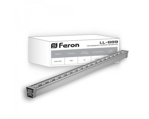Архітектурний світлодіодний прожектор Feron LL-889 18Вт 2700K IP65 металік