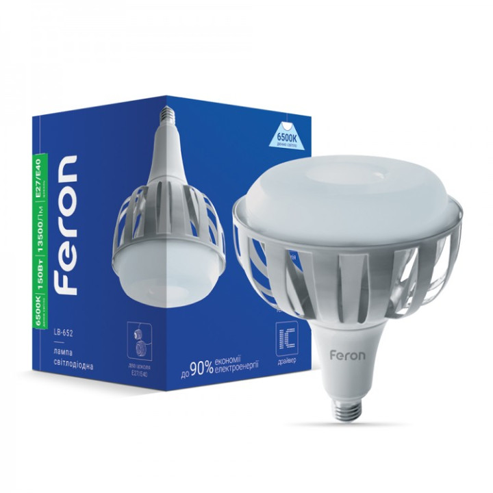 Світлодіодна лампа Feron LB-652 150Вт Е27-E40 6500K · Feron · uk/svitlodiodna-lampa-feron-lb-652-150vt-e27-e40-6500k