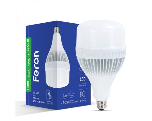 Світлодіодна лампа Feron LB-653 80Вт Е27-E40 6500K