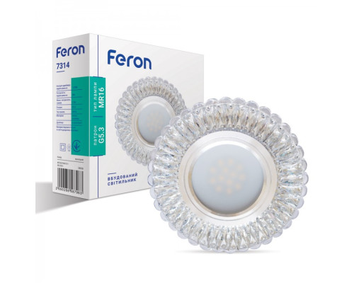 Вбудований світильник Feron 7314 с LED підсвіткою
