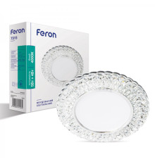 Вбудований світильник Feron 7315 з LED підсвічуванням прозорий