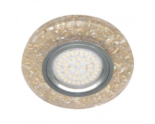 Вбудований світильник Feron 8585-2 з LED підсвічуванням срібло