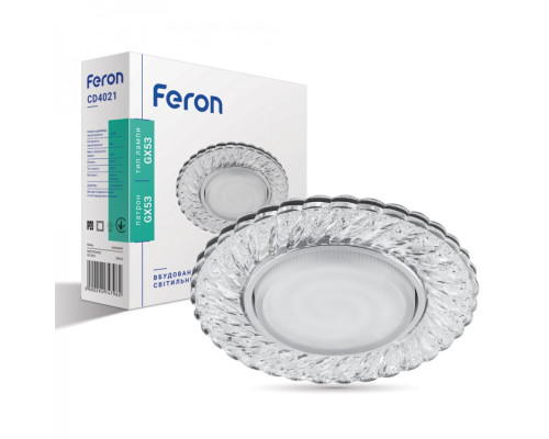 Вбудований світильник Feron CD4021 з LED підсвічуванням