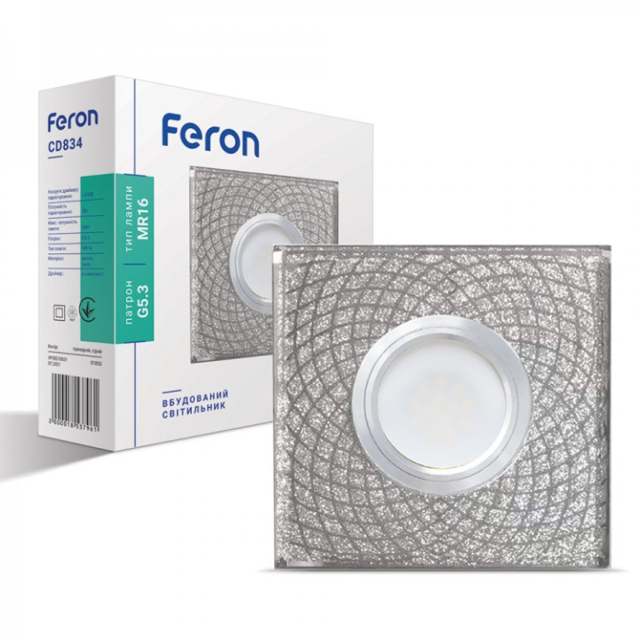 Вбудований світильник Feron CD834 з LED підсвічуванням · Feron · uk/vbudovanij-svitilnik-feron-cd834-z-led-pidsvichuvannyam