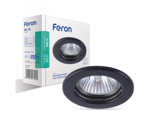Вбудований світильник Feron DL10 чорний