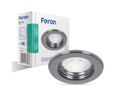 Вбудований світильник Feron DL10 хром