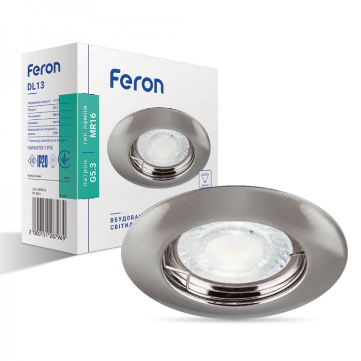 Вбудований світильник Feron DL13 титан · Feron · uk/vbudovanij-svitilnik-feron-dl13-titan