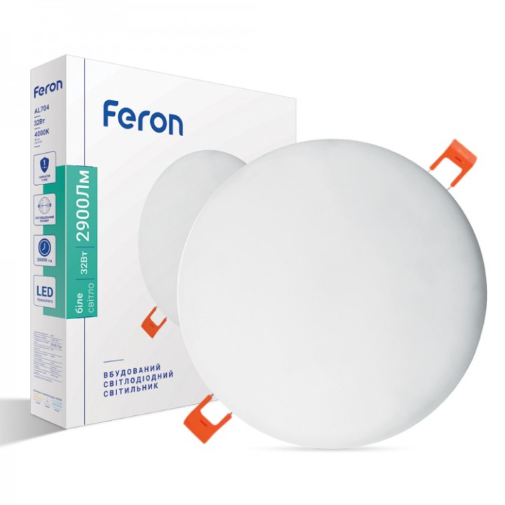 Вбудований світлодіодний светильник Feron AL704 32W · Feron · uk/vbudovanij-svitlodiodnij-svetilnik-feron-al704-32w