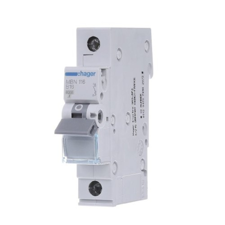 Автоматичний вимикач Hager 1P 16A B · Hager · uk/avtomaticheskij-vyklyuchatel-hager-1p-16a-b-mbn116