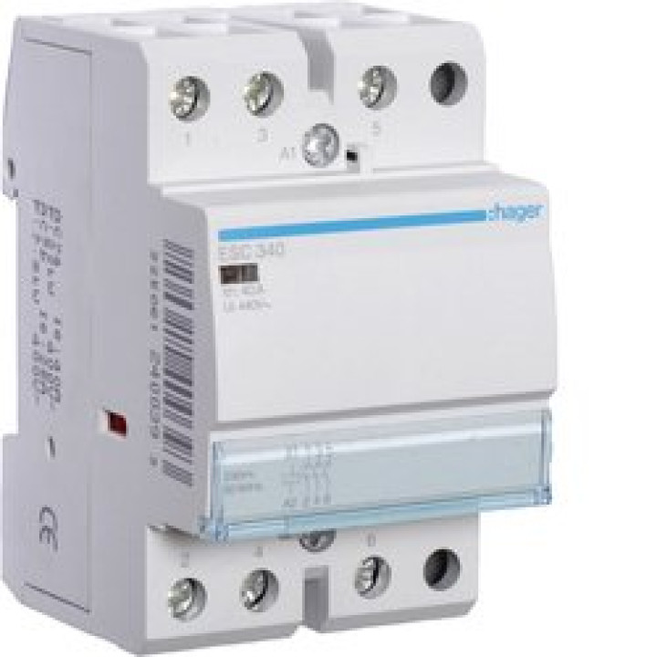 Контактор Hager 40A 3НО 230/240В, 50Гц · Hager · uk/kontaktor-hager-40a-3no-230240v-50gc-esc340