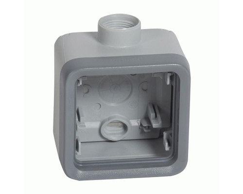 Коробка Legrand Plexo 1 п., ІР55, ІК07, 1xPG16, серый