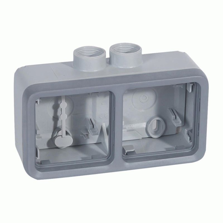 Коробка Legrand Plexo 2 п., ІР55, ІК07, 2xPG16, горизонтальная, сірий · Legrand · uk/korobka-legrand-plexo-2-p-ir55-ik07-2xpg16-gorizontalnaya-se