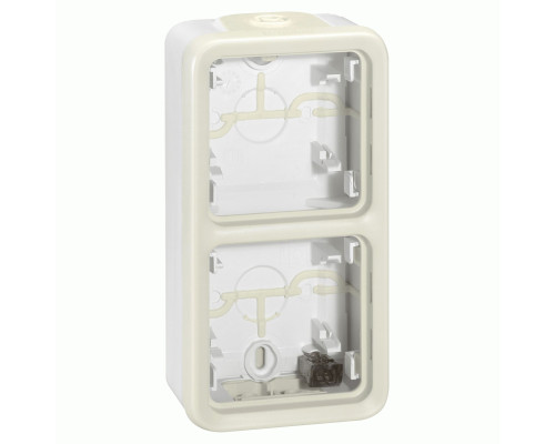 Коробка Legrand Plexo 2 п., ІР55, ІК07, с сальниками, вертикальная, белый