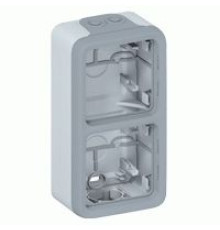 Коробка Legrand Plexo 2 п., ІР55, ІК07, с сальниками, вертикальная, серый