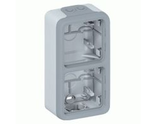 Коробка Legrand Plexo 2 п., ІР55, ІК07, с сальниками, вертикальная, серый