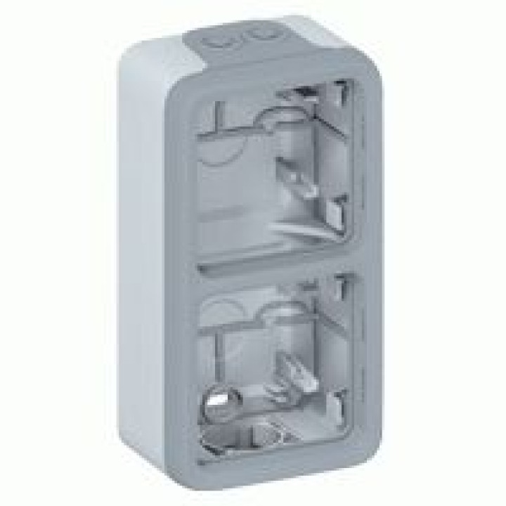 Коробка Legrand Plexo 2 п., ІР55, ІК07, с сальниками, вертикальная, сірий · Legrand · uk/korobka-legrand-plexo-2-p-ir55-ik07-s-salnikami-vertikalnaya