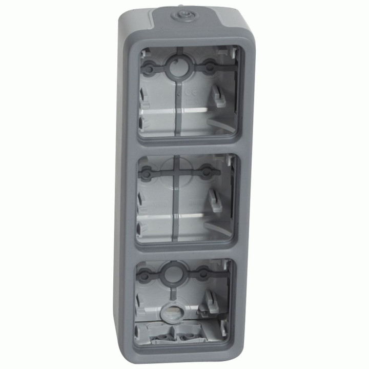Коробка Legrand Plexo 3 п., ІР55, ІК07, с сальниками, вертикальная, сірий · Legrand · uk/korobka-legrand-plexo-3-p-ir55-ik07-s-salnikami-vertikalnaya