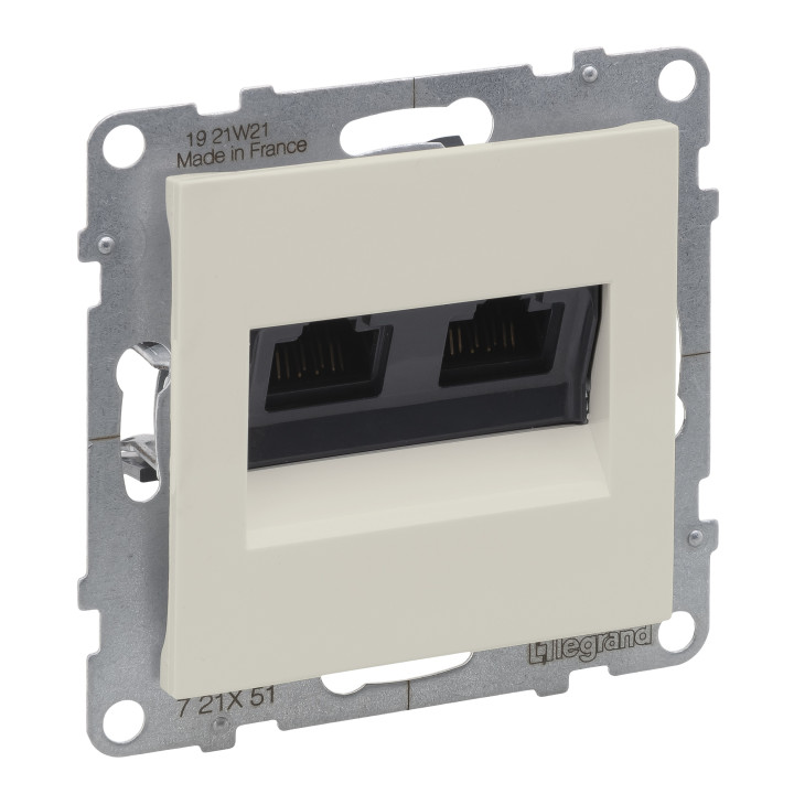 Двійна комп'ютерна розетка RJ45 Cat.5e UTP Legrand SUNO слоновая кость · Legrand · uk/podvijna-kompyuterna-rozetka-rj45-cat5e-utp-legrand-suno-slon
