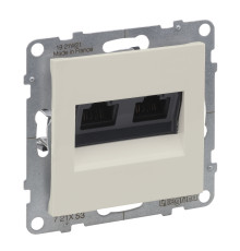 Двійна комп'ютерна розетка RJ45 Cat.6 UTP Legrand SUNO слоновая кость