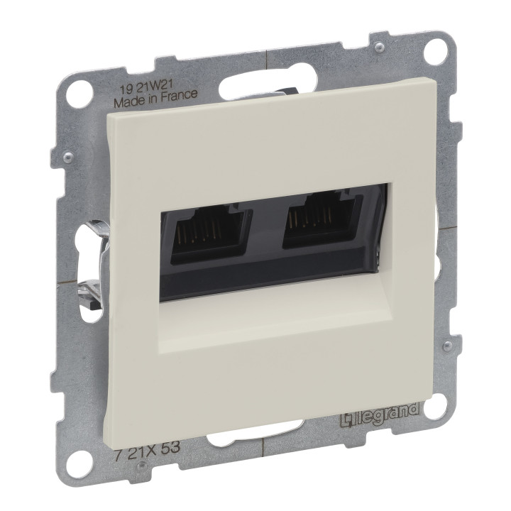 Двійна комп'ютерна розетка RJ45 Cat.6 UTP Legrand SUNO слоновая кость · Legrand · uk/podvijna-kompyuterna-rozetka-rj45-cat6-utp-legrand-suno-slono