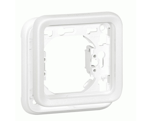 Рамка Legrand Plexo 1 п., ІР55, ІК07, суппорт, антибактериальная, белый