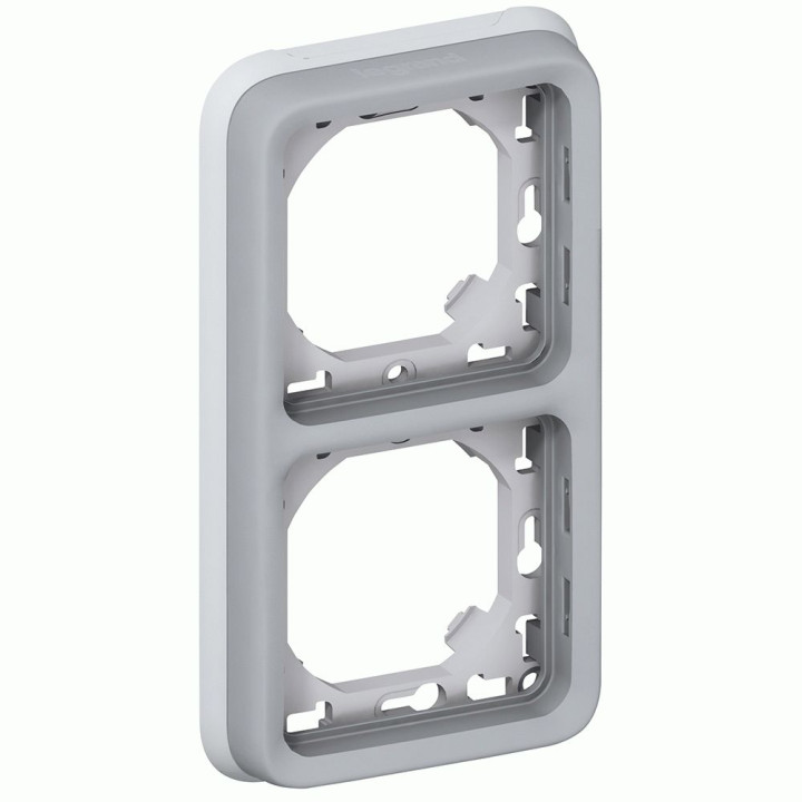 Рамка Legrand Plexo 2 п., ІР55, ІК07, суппорт, вертикальная, сірий · Legrand · uk/ramka-legrand-plexo-2-p-ir55-ik07-support-vertikalnaya-seryj