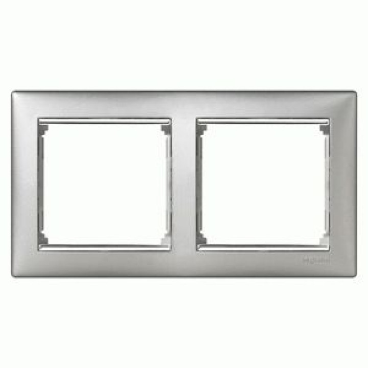 Рамка Legrand Valena 2-постова горизонтальна алюміній/срібло · Legrand · uk/ramka-legrand-valena-2-postovaya-gorizontalnaya-alyuminijser