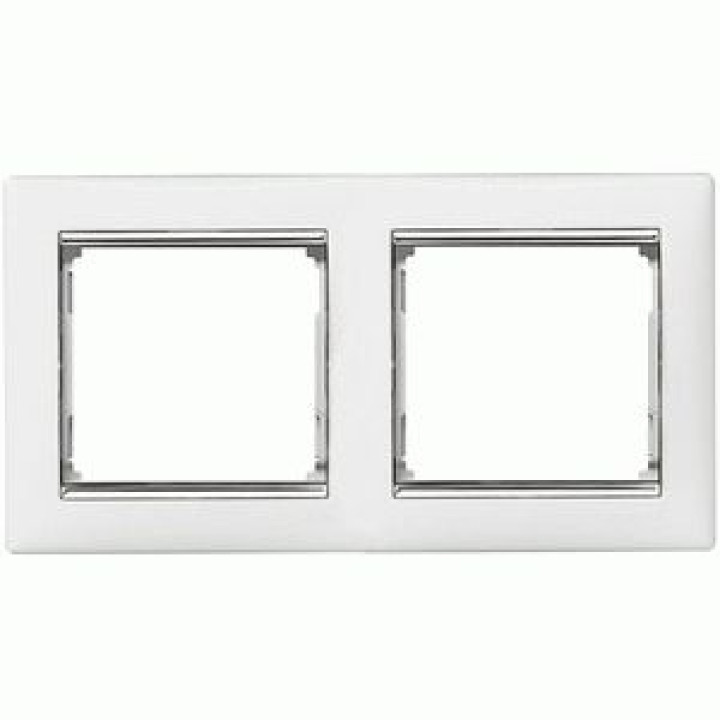 Рамка Legrand Valena 2-постова горизонтальна білий/срібло · Legrand · uk/ramka-legrand-valena-2-postovaya-gorizontalnaya-belyjserebro