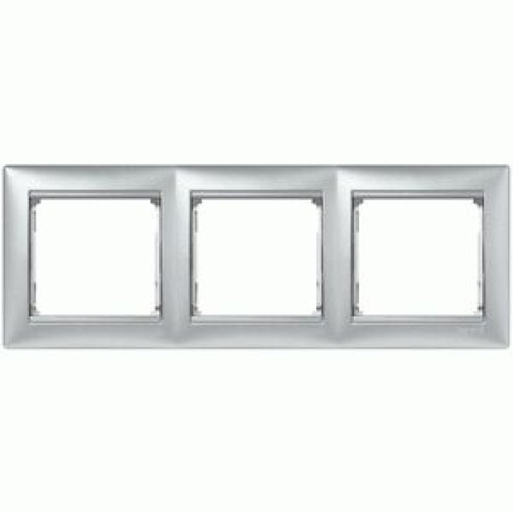 Рамка Legrand Valena 3-постова горизонтальна алюміній · Legrand · uk/ramka-legrand-valena-3-postovaya-gorizontalnaya-alyuminij-77