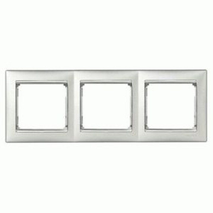 Рамка Legrand Valena 3-постова горизонтальна алюміній/срібло · Legrand · uk/ramka-legrand-valena-3-postovaya-gorizontalnaya-alyuminijser