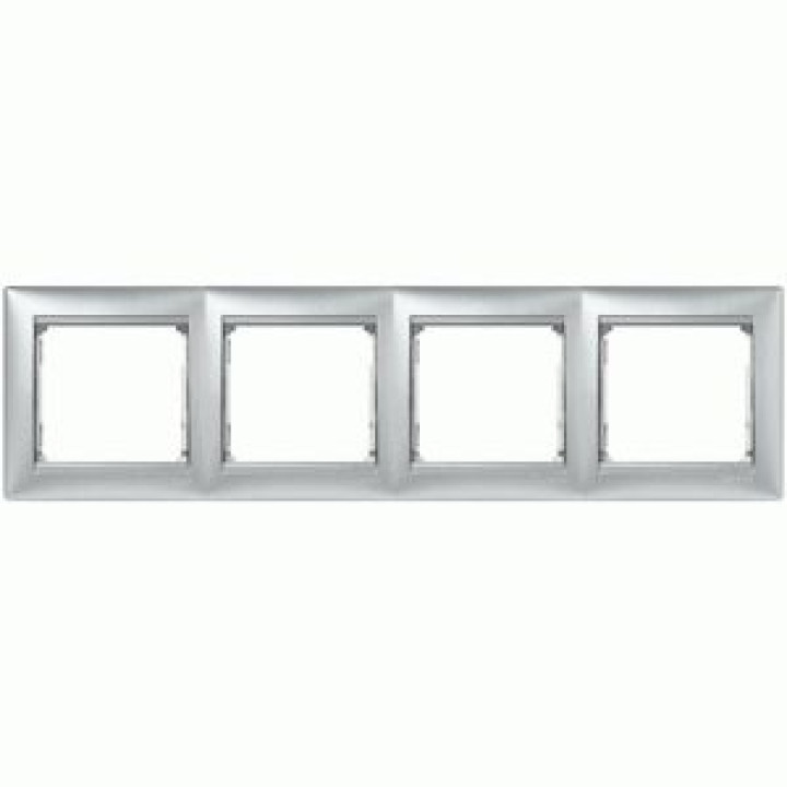 Рамка Legrand Valena 4-постова горизонтальна алюміній · Legrand · uk/ramka-legrand-valena-4-postovaya-gorizontalnaya-alyuminij-77
