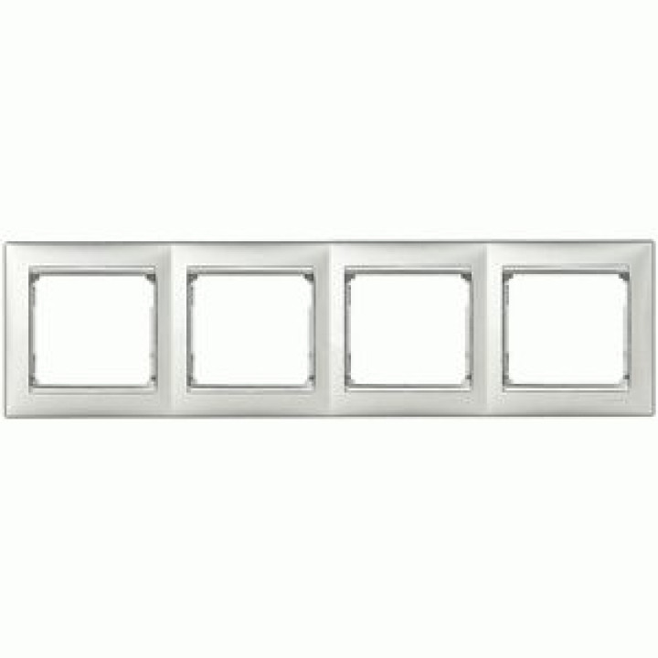 Рамка Legrand Valena 4-постова горизонтальна алюміній/срібло · Legrand · uk/ramka-legrand-valena-4-postovaya-gorizontalnaya-alyuminijser