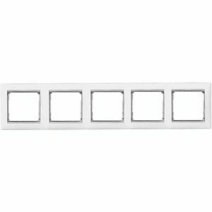 Рамка Legrand Valena 5-постова горизонтальна білий/срібло · Legrand · uk/ramka-legrand-valena-5-postovaya-gorizontalnaya-belyjserebro