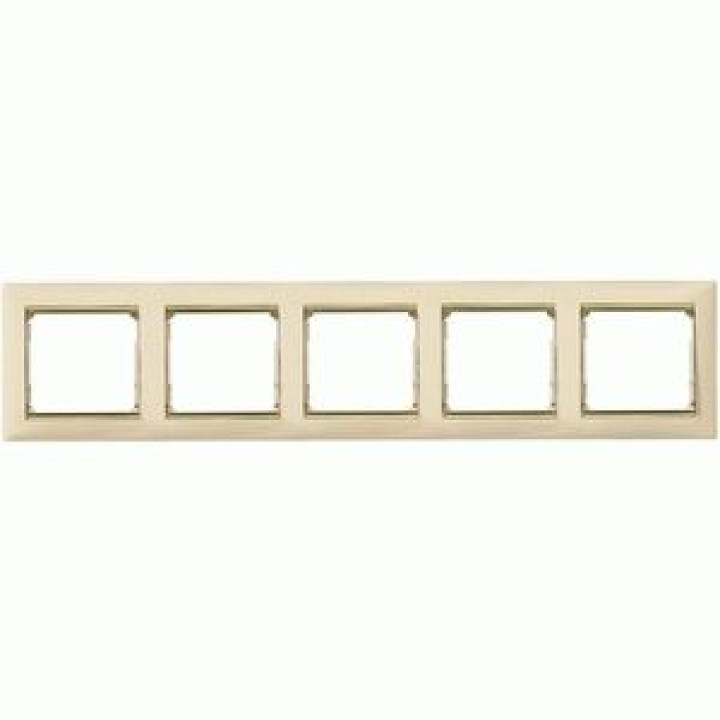 Рамка Legrand Valena 5-постова горизонтальна слонова кістка/золото · Legrand · uk/ramka-legrand-valena-5-postovaya-gorizontalnaya-slonovaya-ko
